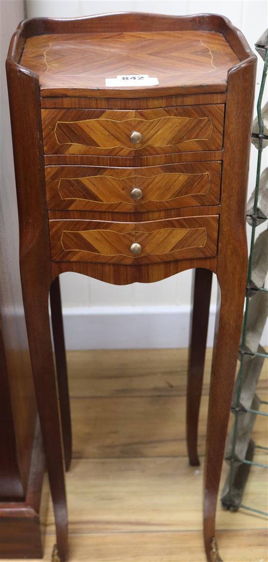 A pair of French kingwood commodes, W.25cm, H.75cm